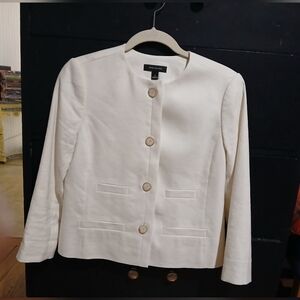 Ann Taylor White Blazer Size 4 Pre-owned